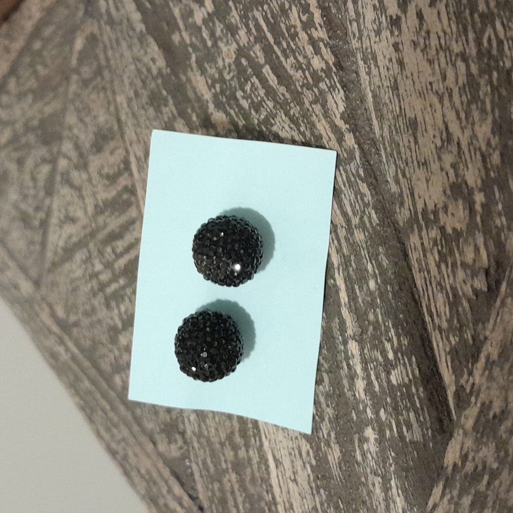 Black Disco Sparkly Earrings 🖤